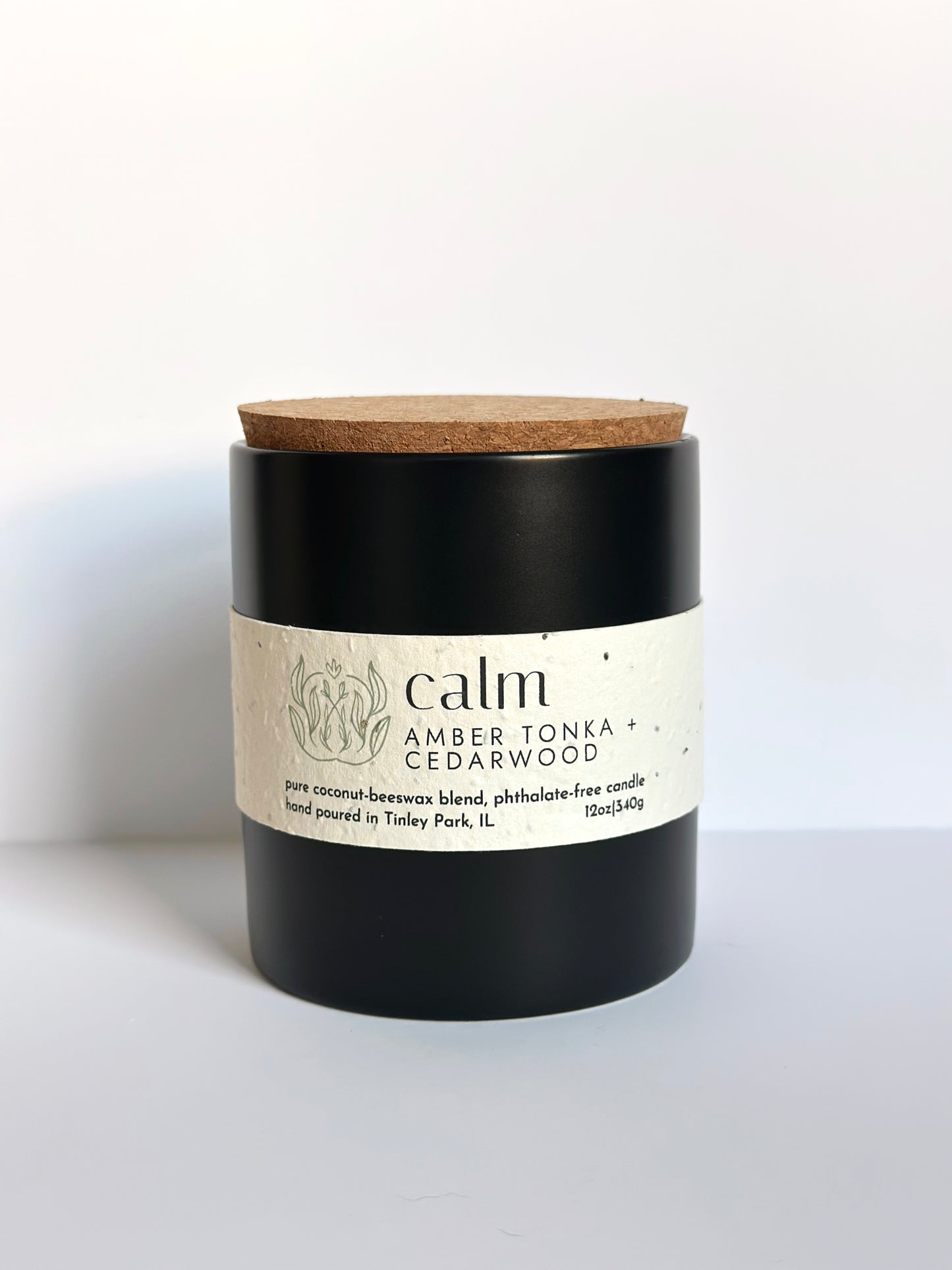 calm | coconut beeswax candle