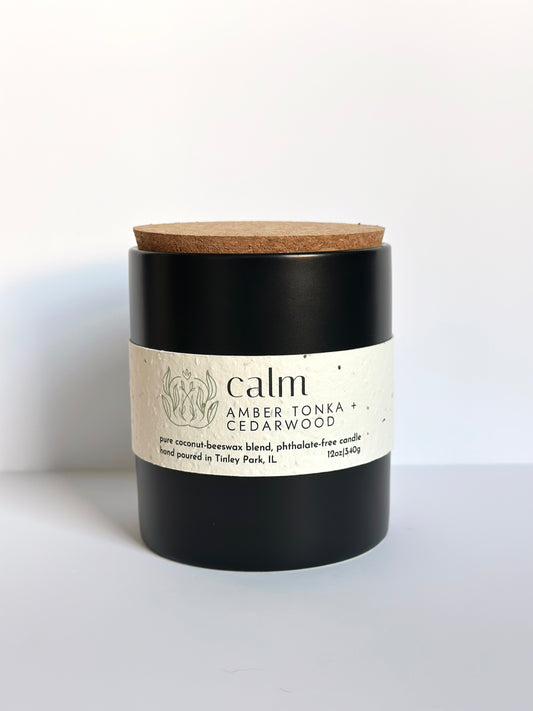 calm | coconut beeswax candle