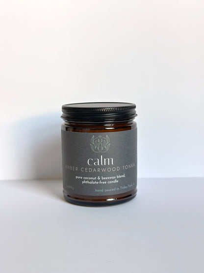 calm | coconut beeswax candle