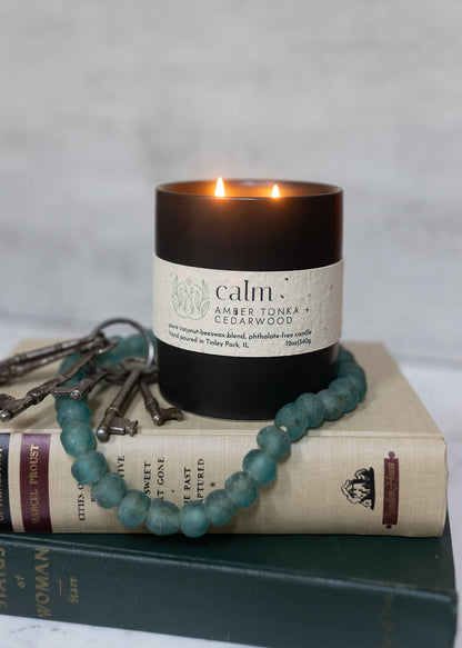 calm | coconut beeswax candle