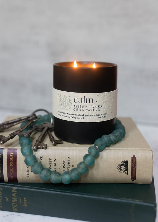 calm | coconut beeswax candle