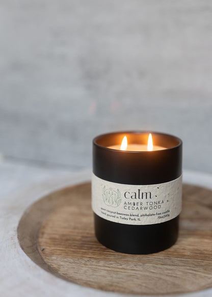 calm | coconut beeswax candle